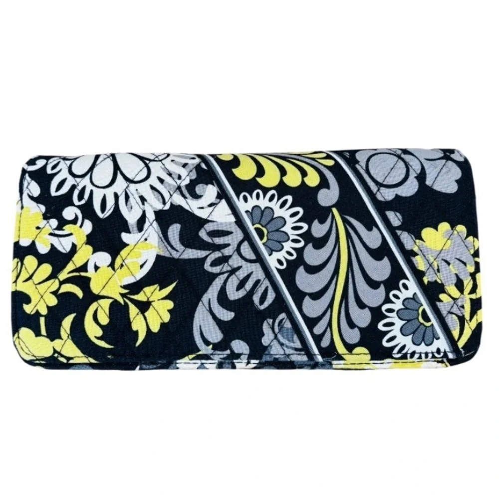 Vera Bradley “Knot Just A Clutch” Black and Yellow Floral Clutch Walket